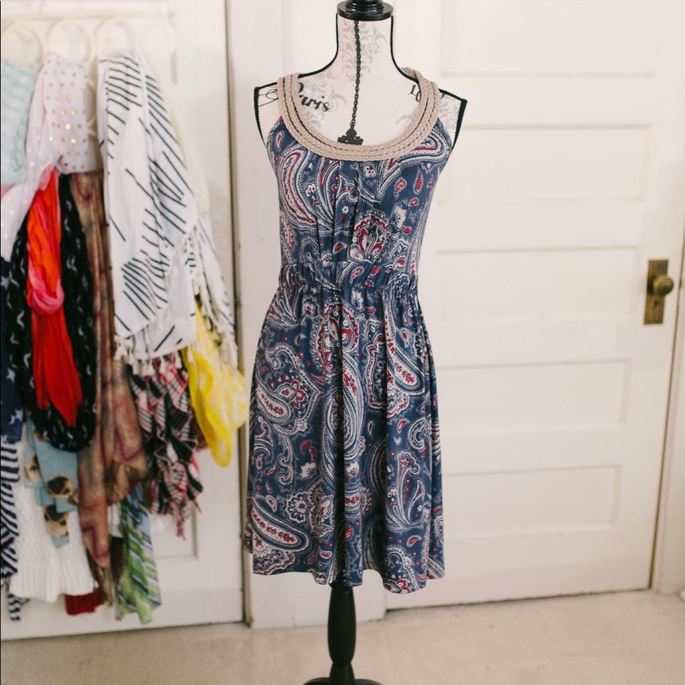 Paisley designer halter dress